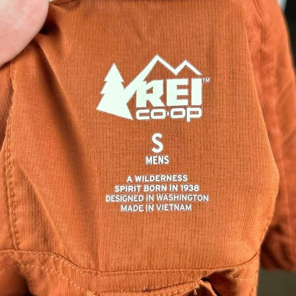 REI Co-op Men’s Orange Sahara Solid Long Sleeve Shirt - Picture 6 of 7